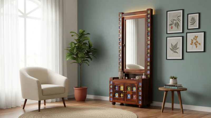 Tile Dresser in Honey Finish