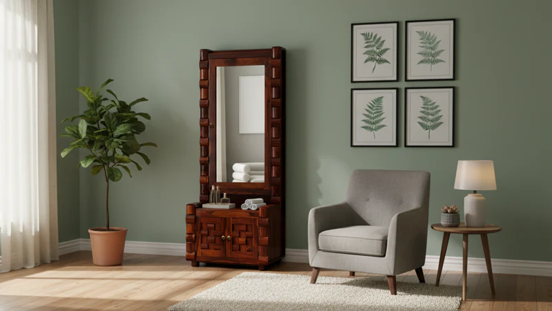 Woven Dresser in Honey Finish