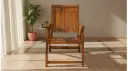 Belt Folding Arm Chair in Honey Finish