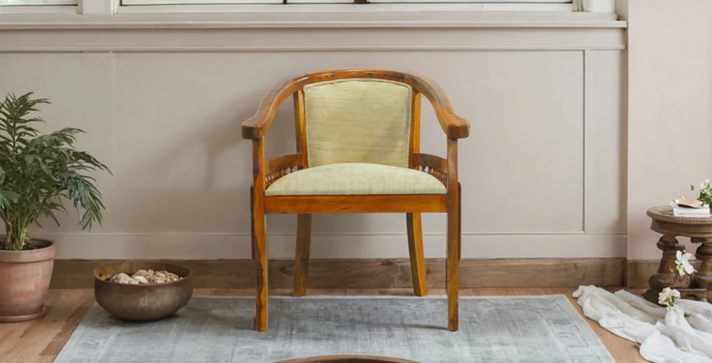 Grill Arm Chair in Honey Finish