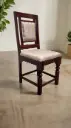 Rustic Dining Chair with Cushion in Honey Finish