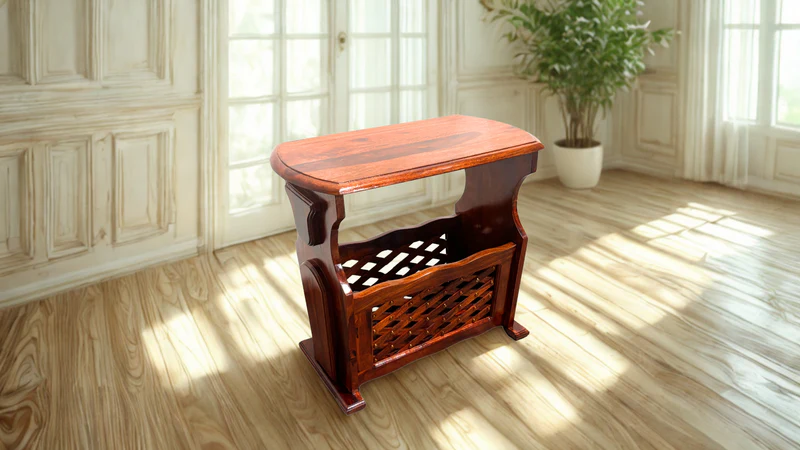 Jiksa Book Rack in Honey Finish