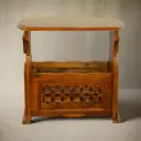 Web Book Rack in Honey Finish