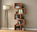 Zig Zag Book Rack in Honey Finish
