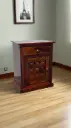 Diamond Bed Side Table in Honey Finish