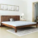 Fultz Solidwood Queen Bed-Teak
