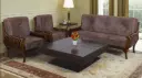 Cozy Dark 5 seater sofa set in Honey Finish