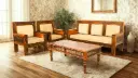 Jiksa 5 Seater Sofa Set in Honey Finish