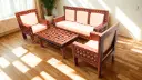 Rustic 5 Seater Sofa Set in Honey Finish