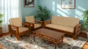 Silica 5 Seater Sofa Set in Honey Finish