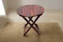 Round Folding Table in Honey Finish