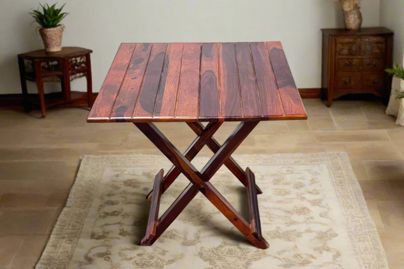 Square Folding table in Honey Finish